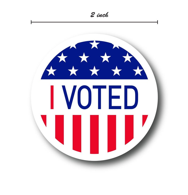 SBlabels I Voted Stickers / 500 Patriotic Voting Election Stickers / 2" Round Red White Blue Vote Label/Made in The USA - Image 4